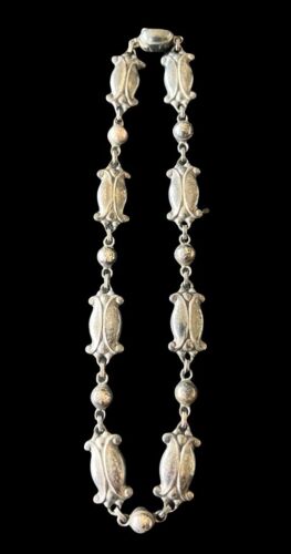 Georg Jensen Danish Sterling Silver Art Deco Moonlight Blossom Necklace No. 15