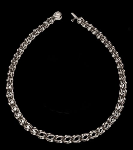 Antonio Pineda Taxco Mexico 970 Silver Modernist Rings and Planets Link Necklace