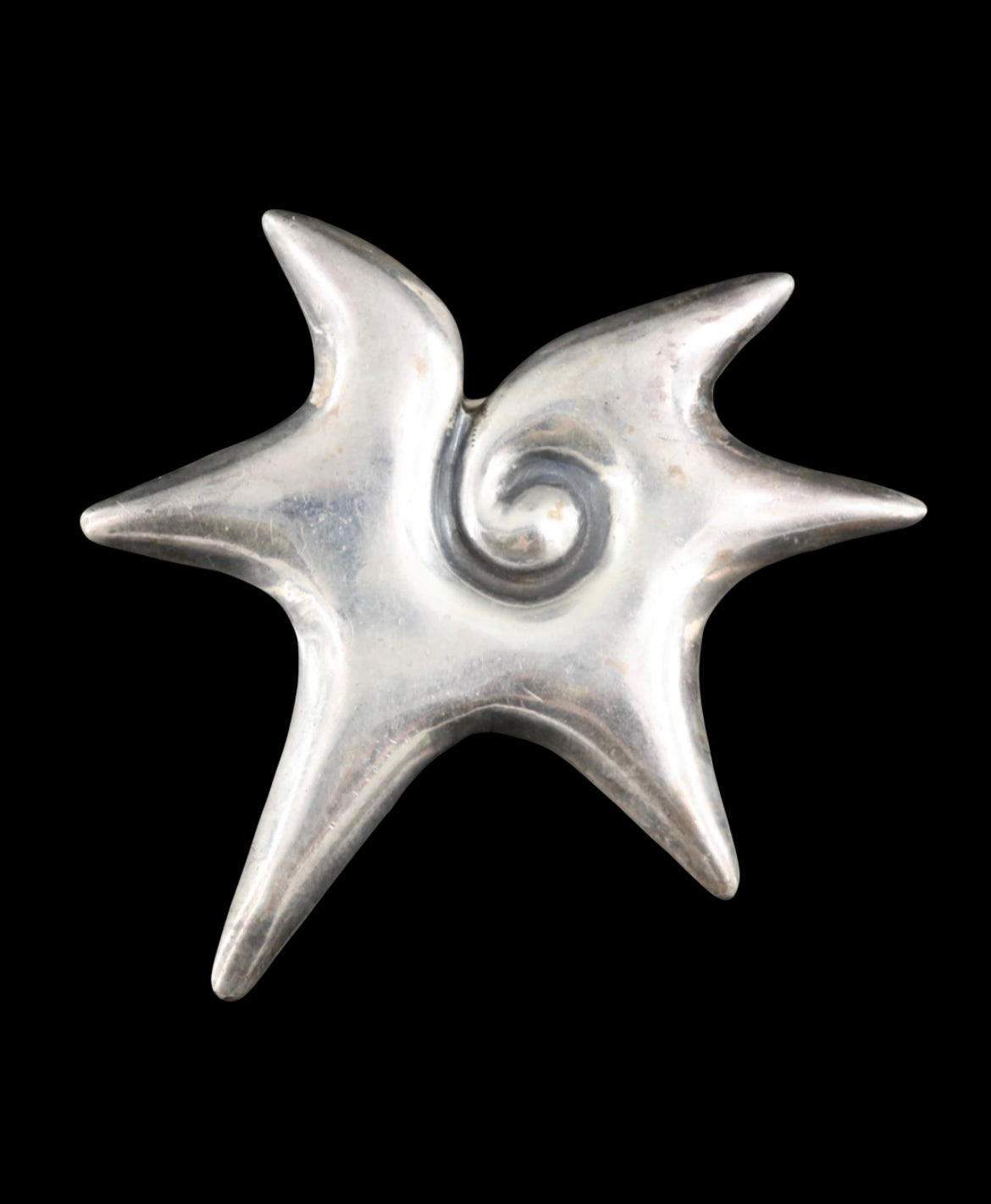 William Spratling Taxco Mexico Sterling Silver Cholulteca Conch Shell Pin